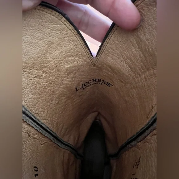 Lucchese Brown Western Boots - Picture 5 of 9